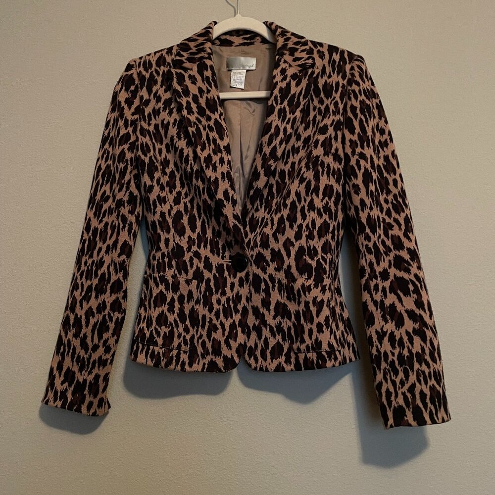 Leopard Print Blazer - S-Size 4 - Spiegel